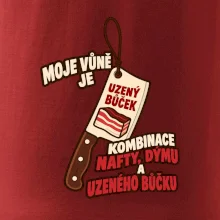 Vůně nafty dýmu a uzeného bůčku