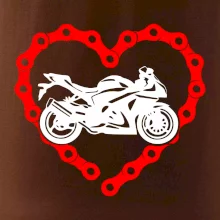Moto srdce řetěz - supersport