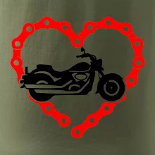 Moto srdce řetěz - chopper