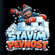 Rodinná vánoční trička - Stavím pevnost táta sněhová bitva