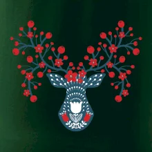 Folklor - jelen s červenými plody