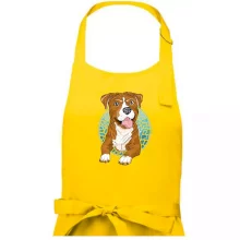 Americký staford kreslený v kolečku (Pecka design)