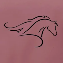 Kůň - bežící silueta hlavy