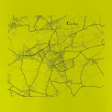 Černobílá mapa Kladno