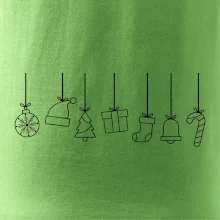 Rodinná vánoční trička  - Vánoční ozdoby na provázku