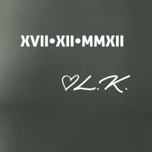 Datum výročí a iniciály