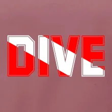 Dive nápis vlajka