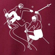 Lyžovaní - kresleny obrázek