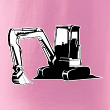 Bagr bez nápisu černobílý