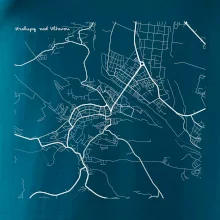 Černobílá mapa Kralupy nad Vltavou