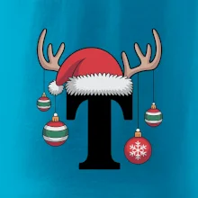 Vanoční rodinná trička - písmeno a čepice