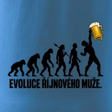 Evoluce říjnového muže s velkým půllitrem piva