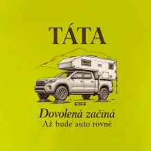 Táta dovolená začíná až bude auto rovně obytný pick-up
