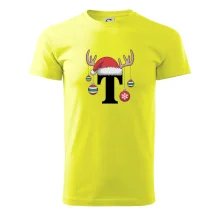 Vanoční rodinná trička - písmeno a čepice