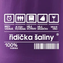 Čárový kód - řidička šaliny Čárový kód - řidička šaliny