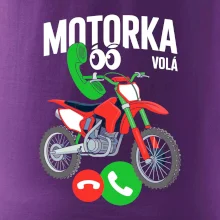 Karikatura motorka cross volá