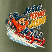 Rodinná vánoční trička - Ještě jednu jízdu dítě sáňkování