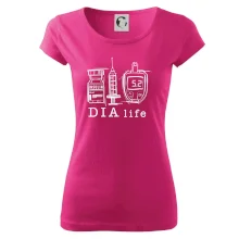 D I A life - kreslený insulin injekce a glukometr