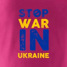 Barevný nápis Stop war in ukraine