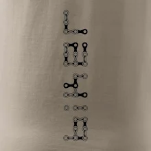 Biker nápis na výšku řetěz