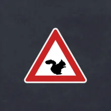 Dopravní značka - Pozor veverka