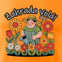 Zahrada volá - zahradník a slunečnice