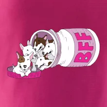 Bullterrier Friends Forever růžové (Pecka design)