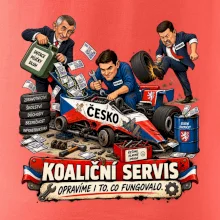 Macinka opravuje závodní auto ČESKO
