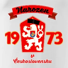 Narozen v Československu - Přelepený znak 1973