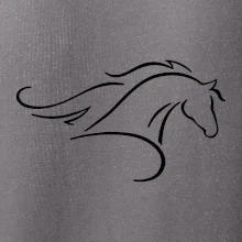 Kůň - bežící silueta hlavy