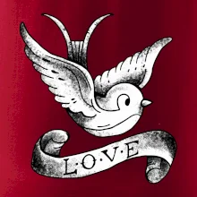 Love holubice - kreslená