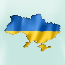 Ukrajina vlajka mapa