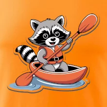 Mýval v kajaku kreslený