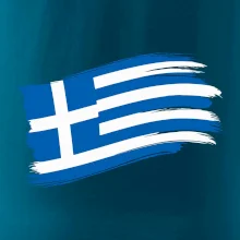 Řecko vlajka - štětkou