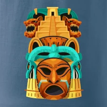 Mayové maska s pyramidou Mayové maska s pyramidou