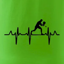 EKG stolní tenista stojící