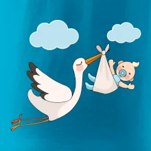 Čáp čekáme miminko - kluk