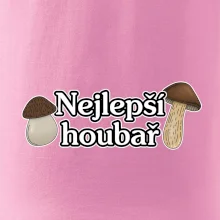 Nejlepší houbař - nápis s houbama