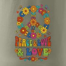 Peace and love - na výšku s květy