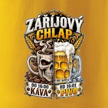 Záříjový chlap -  do 16 káva  od 16 pivo
