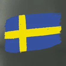 Švédsko vlajka štětkou