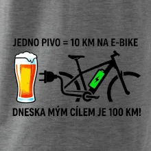 Jedno pivo = 10 km na E-bike. Dneska mým cílem je 100 km!