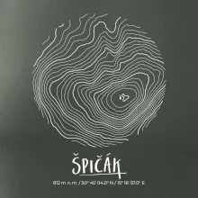 Špičák - vrstevnice v kruhu