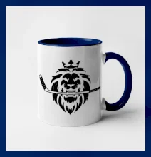 Lev s hokejkou v tlamě