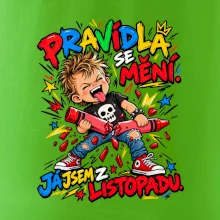 Pravidla se mění listopadový rebel s rozlomenou pastelkou