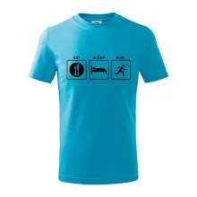 Eat sleep run čtverce