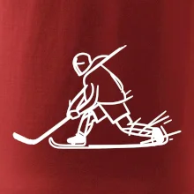 Kreslený hokejista tučnou fixou