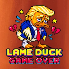 Trump lame duck pixel art game over