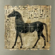 Egyptské hieroglyfy kůň