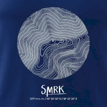 Smrk - vrstevnice v kruhu
